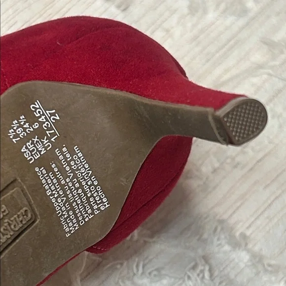 Christian Siriano Red Strappy Heels - Picture 14 of 14